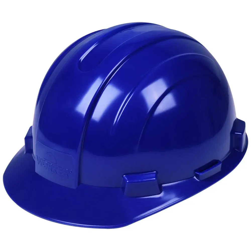Capacete de proteção industrial max azul Worker — fotografia 2