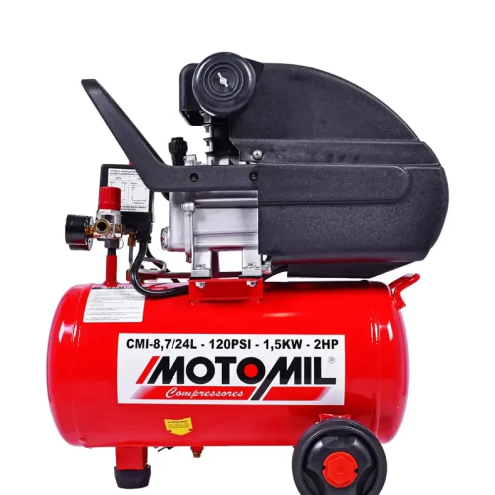 Moto compressor de ar CMI-8,7/24 24L bivolt MotoMil — fotografia 8