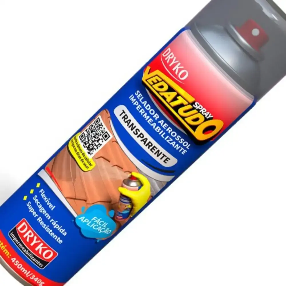 Spray Vedatudo Impermeabilizante Branco 400 ml DRYKO — fotografia 9