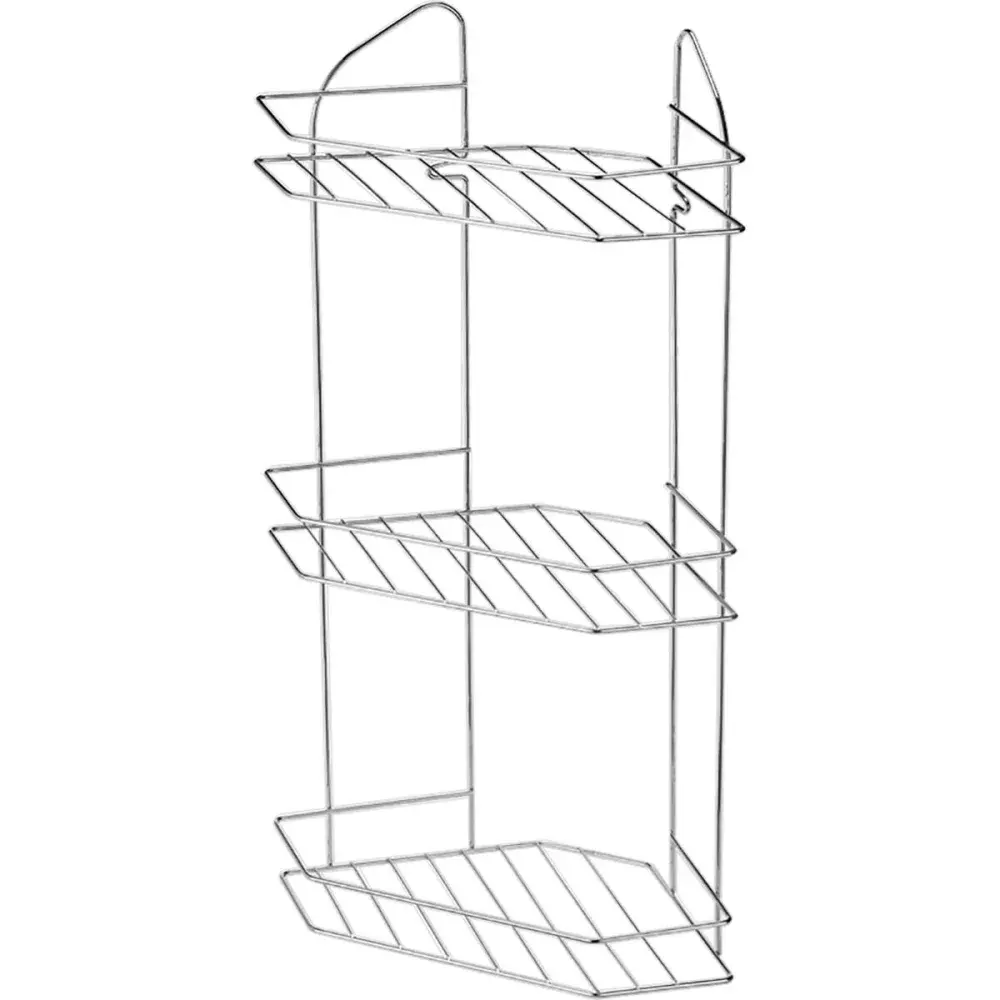 Porta shampoo cromado triplo 19,5X33X57,5CM Arthi