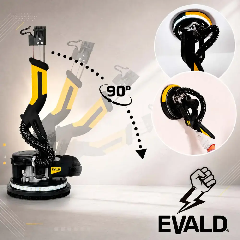 Lixadeira telescópica 360° para parede e teto 750W com led e bolsa LPT225-750 Evald 220 V — fotografia 3