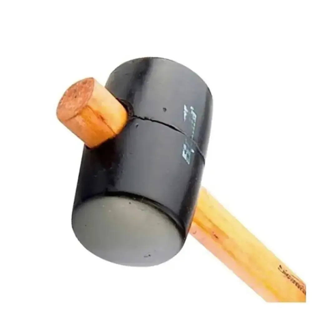 Martelo de borracha com cabo de madeira 70MM 680G 1115555 Sparta — fotografia 4