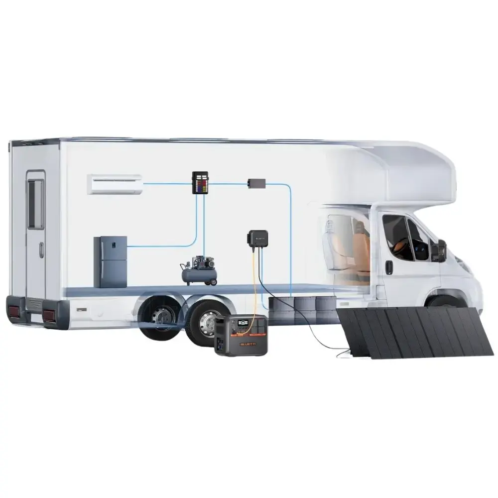 Estação de armazenamento de energia portátil 2400W 234WH AC200PL 220V Bluetti — fotografia 3