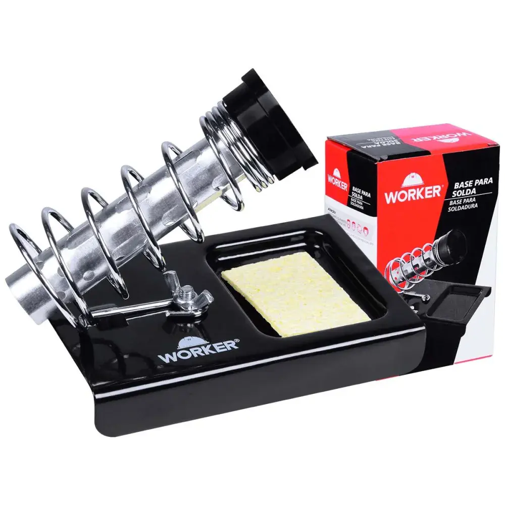 Suporte para ferro de solda com esponja de limpeza Worker — fotografia 5