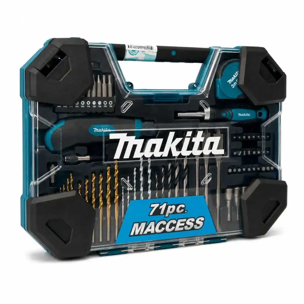 Kit de acessórios maccess com 71 peças E-22589 Makita — fotografia 4