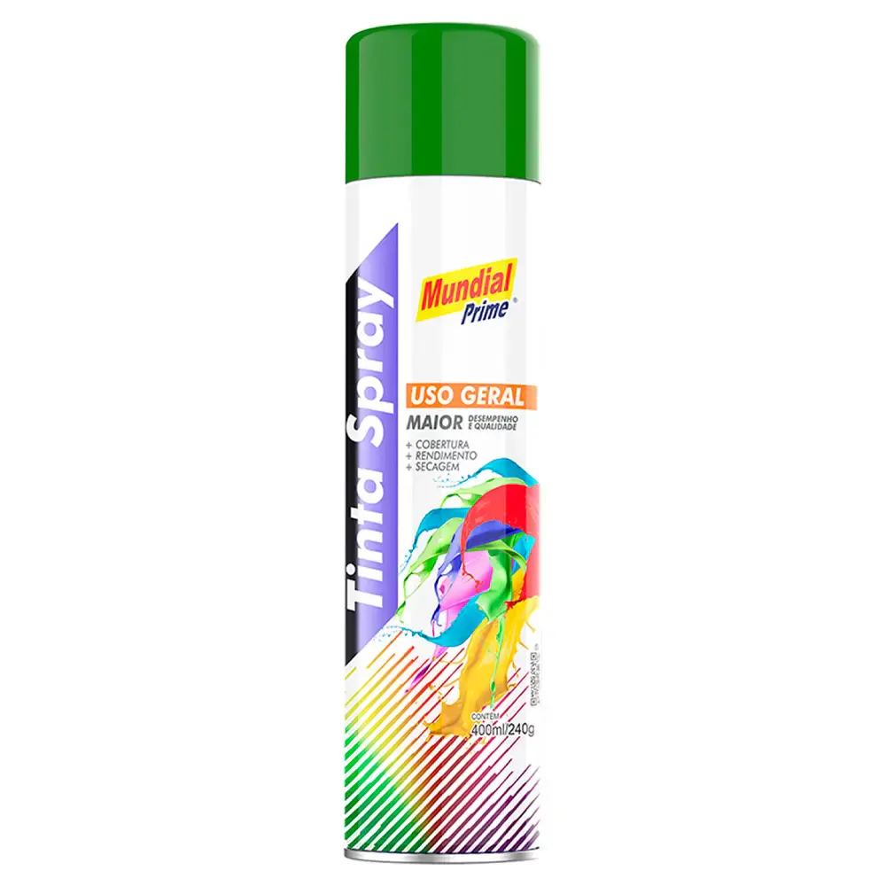 Tinta spray 400ML verde escuro AE01000070 mundial prime — fotografia 5