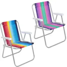 Cadeira de praia e piscina alta várias cores alumínio BEL Belfix — fotografia 2
