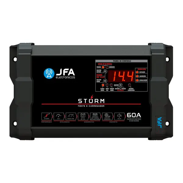 Fonte e carregador storm plus 60A - JFA