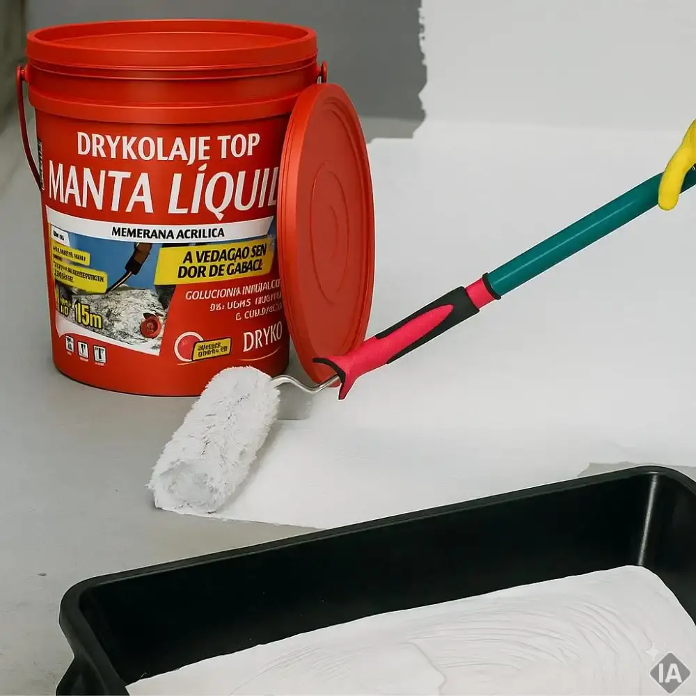 Manta líquida acrílica impermeabilizante 4 KG drykolaje TOP Dryko — fotografia 3