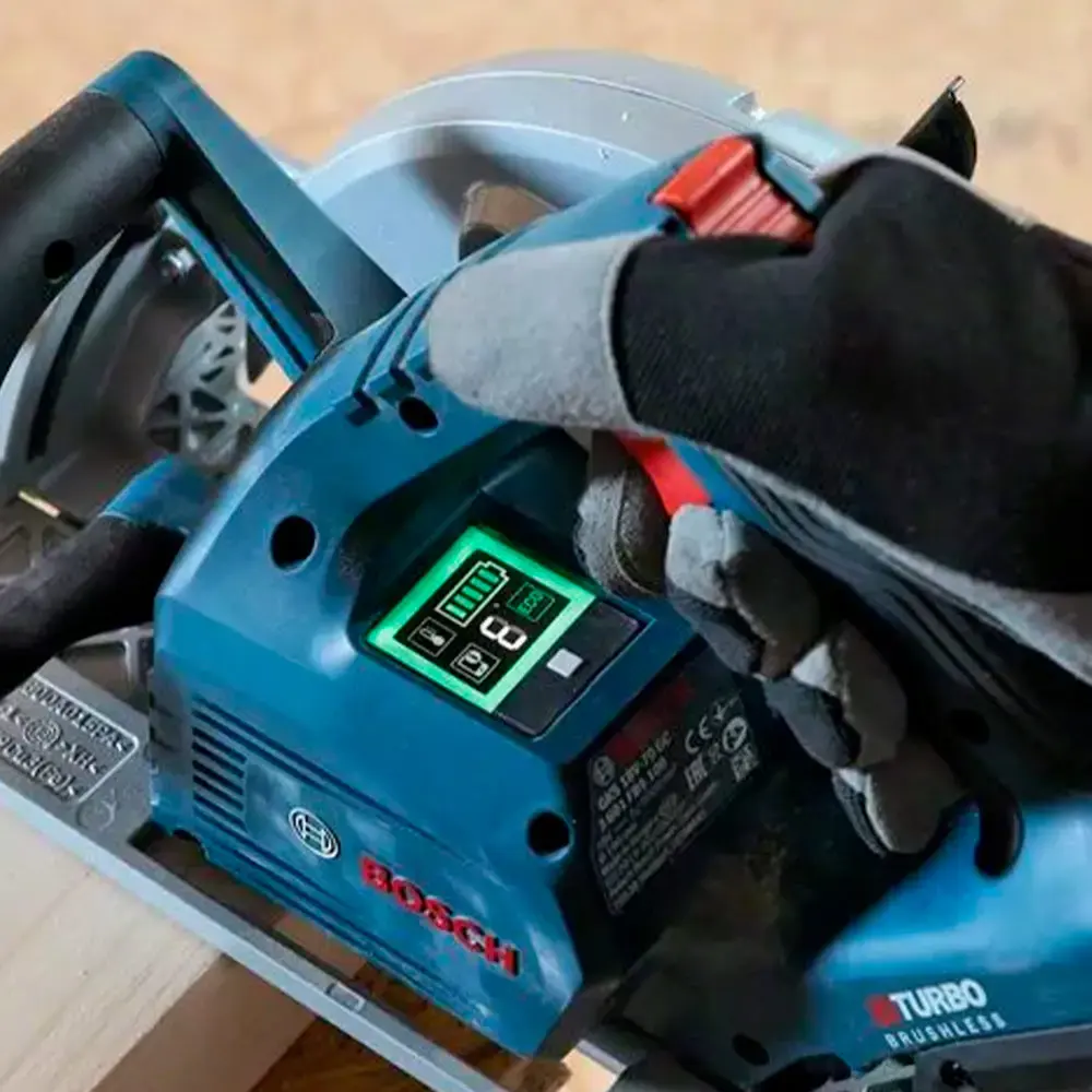 Serra circular 7.1/4 POL à bateria 18V biturbo brushless GKS 18V-68 GC sem bateria Bosch — fotografia 6
