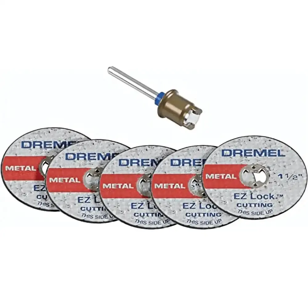 Mandril EZ lock EZ406-02 com 5 discos de corte 38MM para metal Dremel