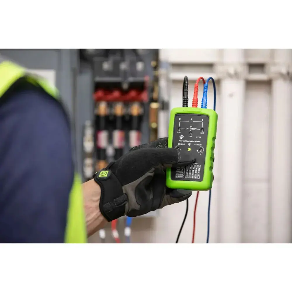 Medidor de sequência de fases e rotação 120V a 600V ac Greenlee — fotografia 9