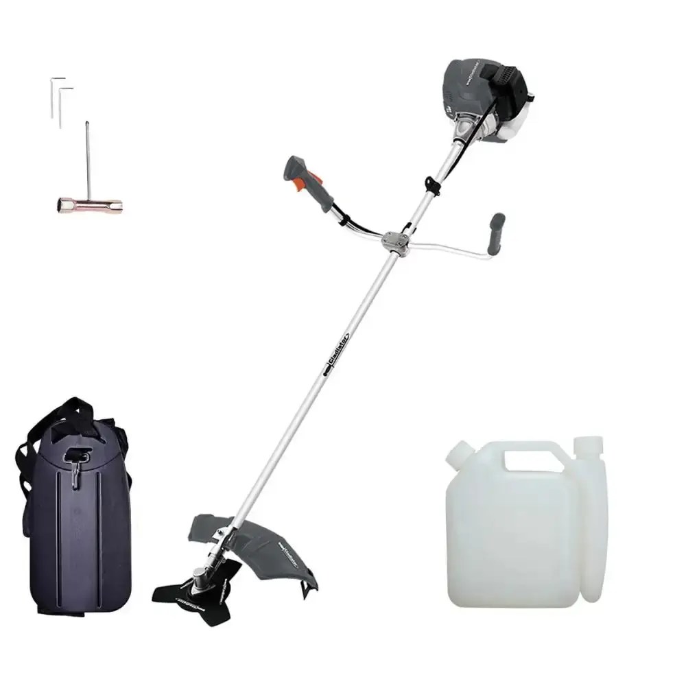 Roçadeira lateral à gasolina 2T 42,7CC 1,7HP com lâmina e carretel de nylon Toyama — fotografia de referência