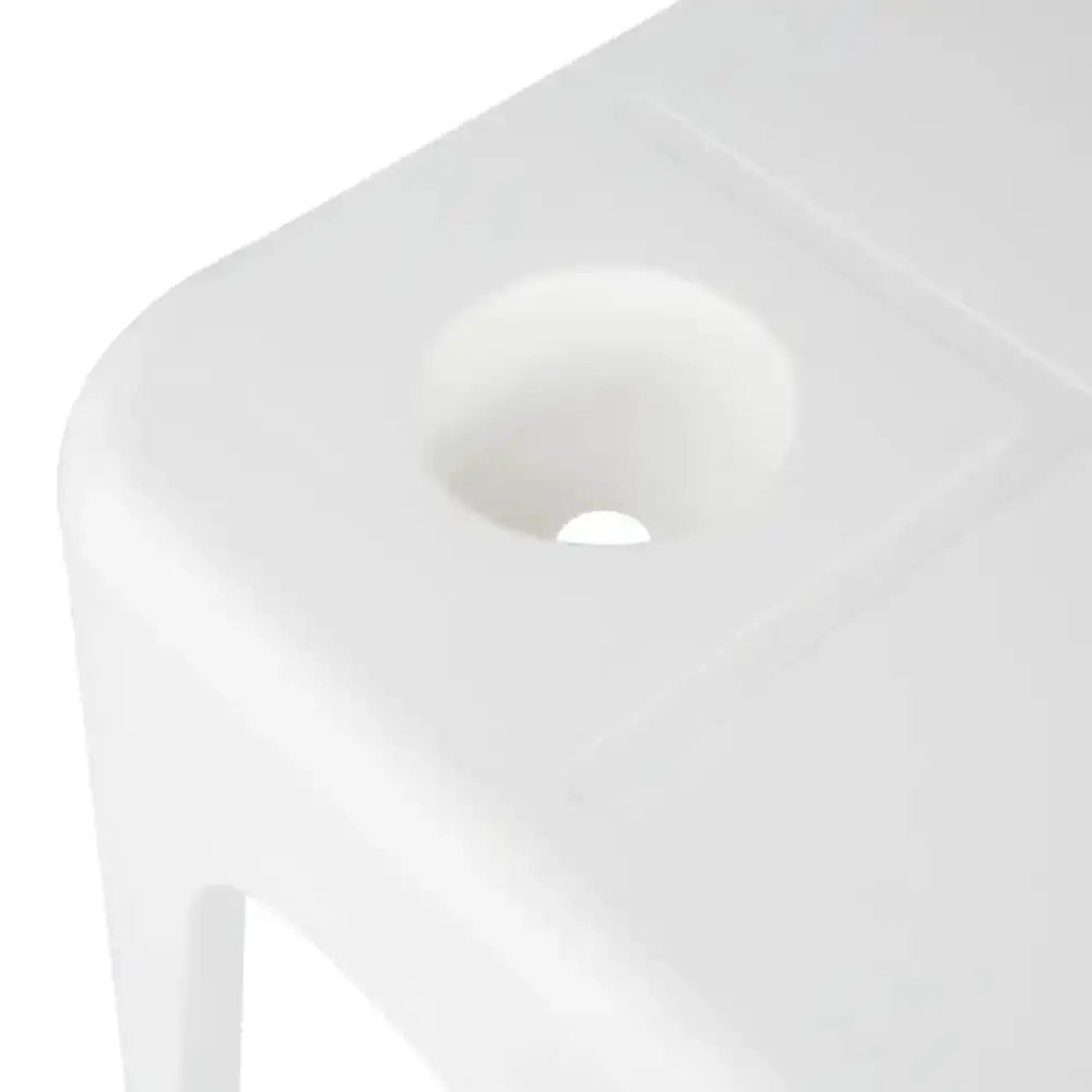 Mesa Plástica de Apoio com Porta-Copos 43 x 51 cm Várias Cores MOR Branco — fotografia 10