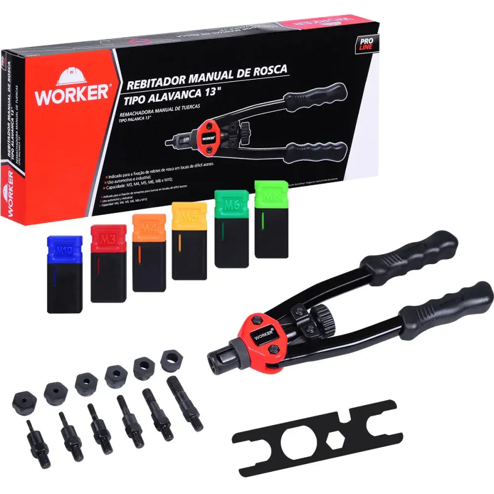 Rebitador manual rosca M3-M10 Worker