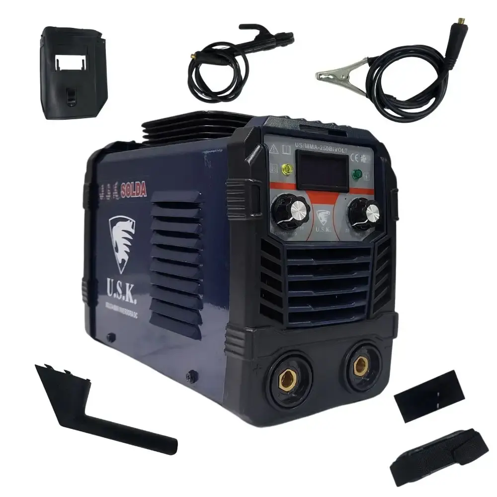 Máquina solda inversora painel digital bivolt MMA-250 USK