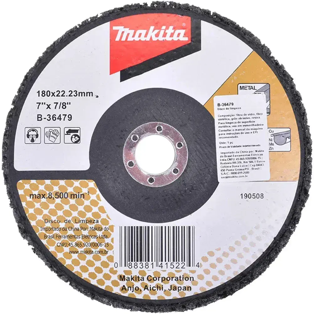 Disco de limpeza 180MMX22,23MM B-36479 Makita — fotografia 5