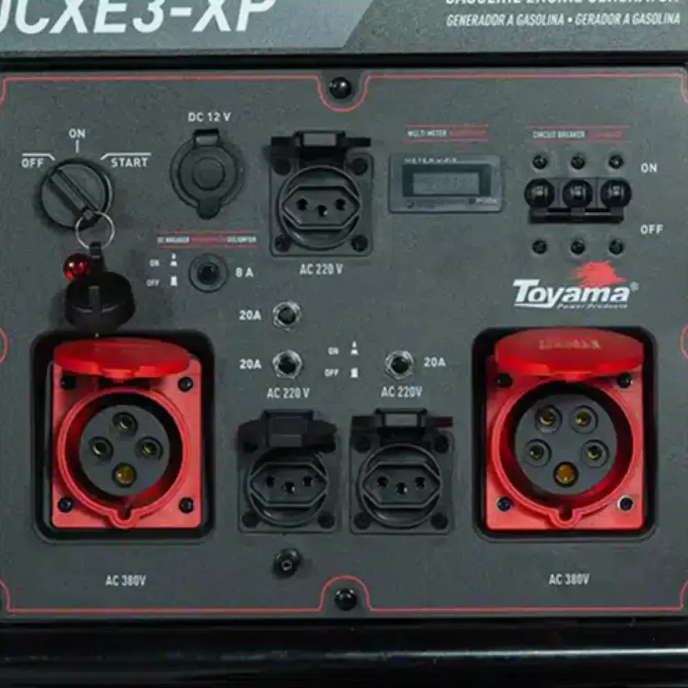 Gerador energia gasolina 17KVA trifásico AVR 380V TG150000CXE3-XP Toyama — fotografia 4