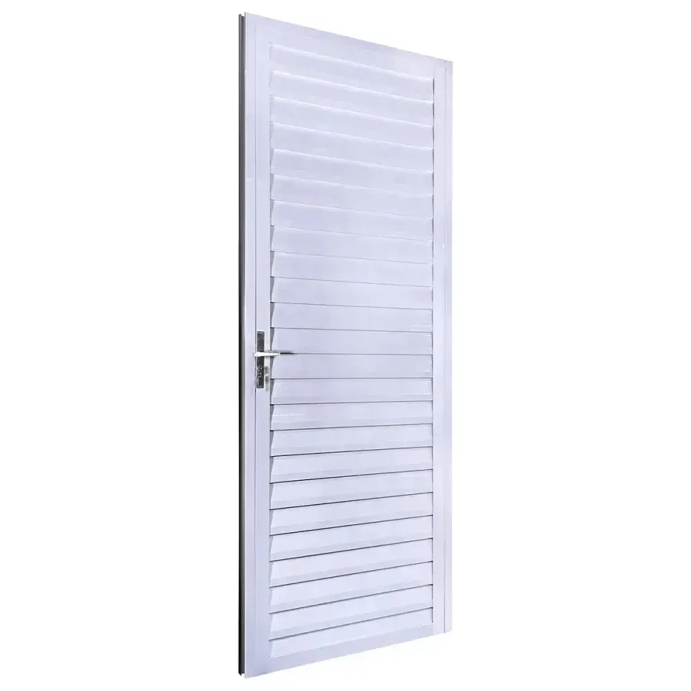 Porta veneziana em alumínio branco 210X80CM Aluvid — fotografia 6