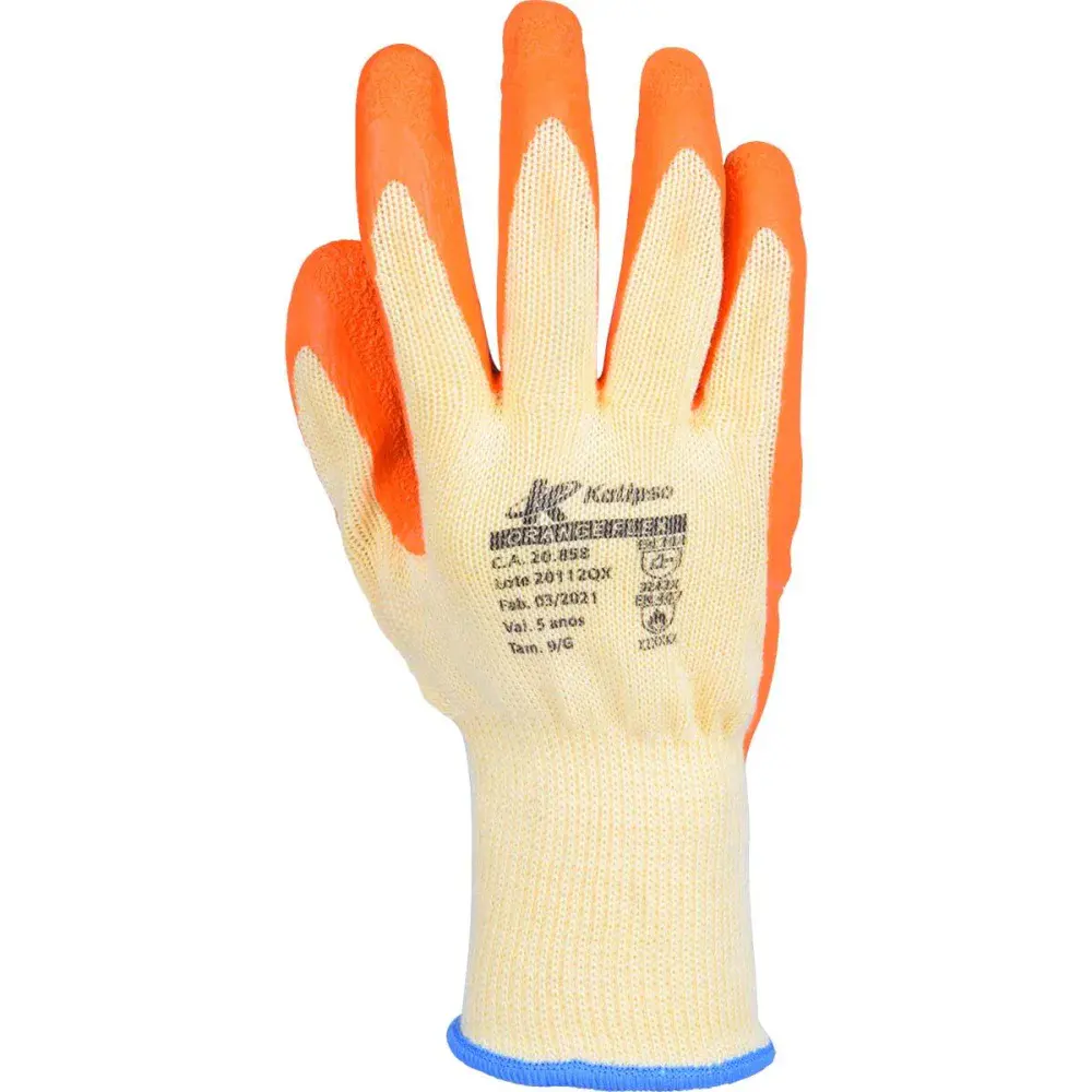 Luva banhada latex Kalipso orangeflex tam gd — fotografia 3