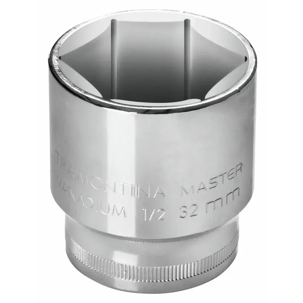 Soquete sextavado em aço cromo vanádio 12 mm - encaixe 1/2" tramontina 43603112 Importado — fotografia 4
