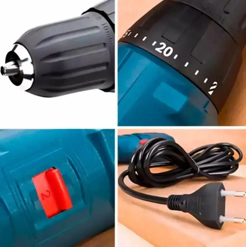 Parafusadeira e furadeira elétrica 3/8 POL 400W GSR 7-14E Bosch + kit de brocas 5 peç 220 V — fotografia 4