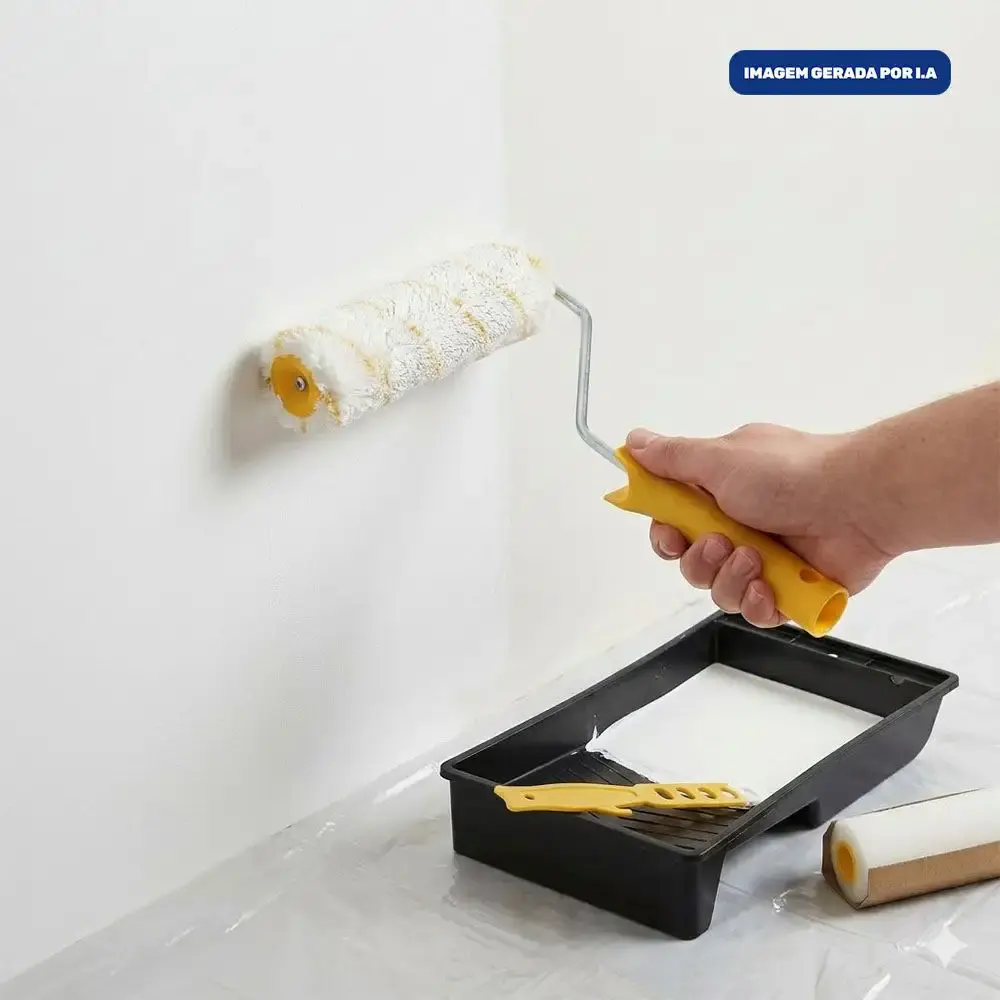 Conjunto para pintura kit 5 peças com rolos e bandeja Evald — fotografia 4