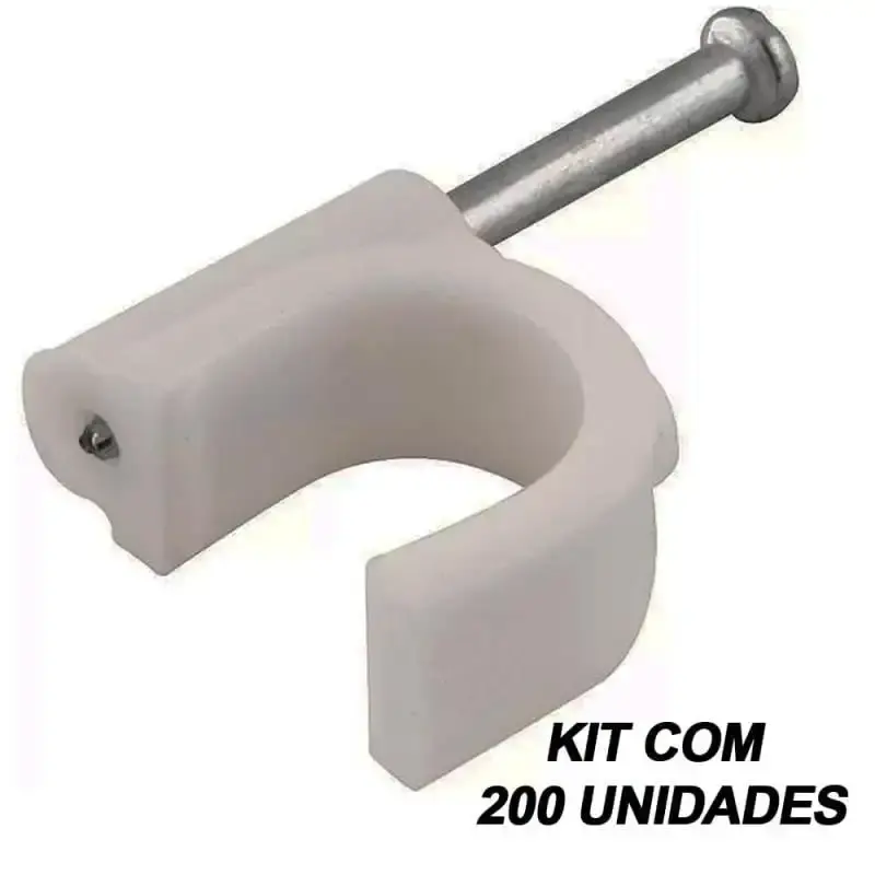 Grampo para fios 6.0 MM redondo kit 200 unidades Vonder — fotografia de referência