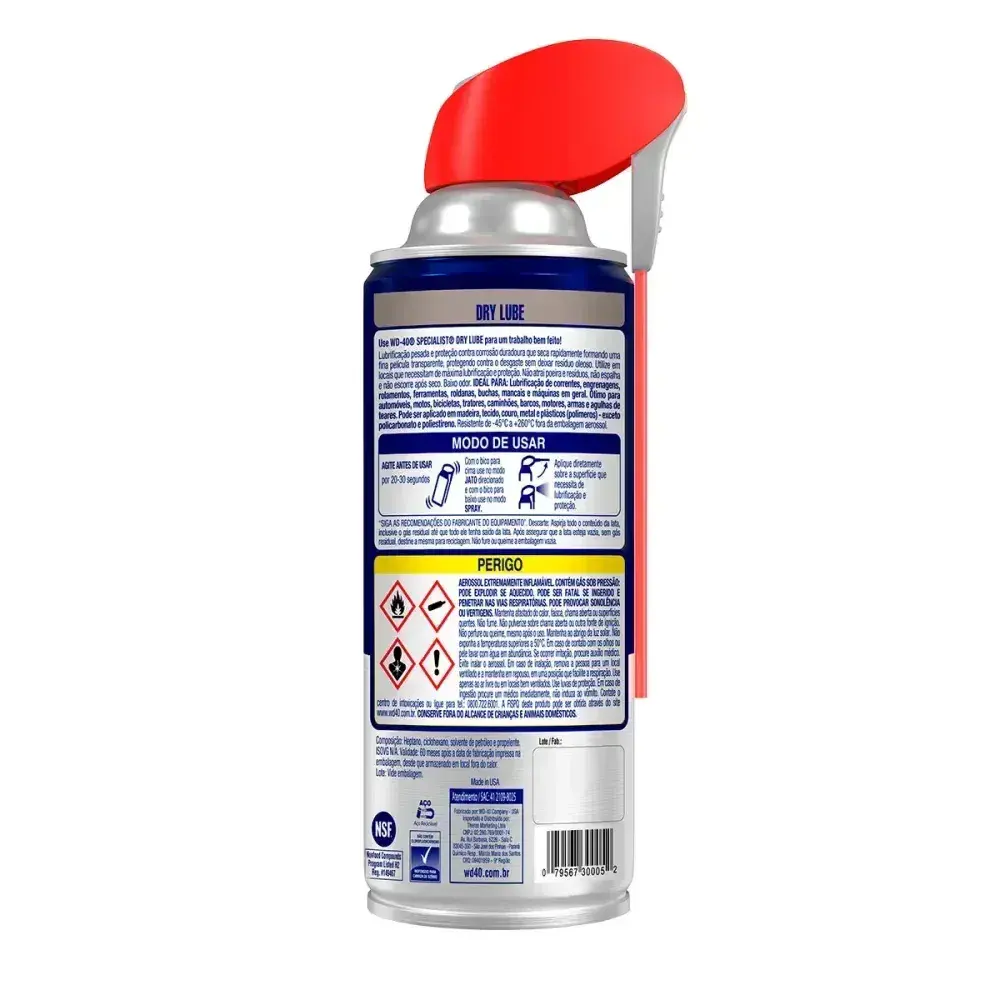 Lubrificante dry lube specialist seco aerossol 400ML Wd-40 — fotografia 7