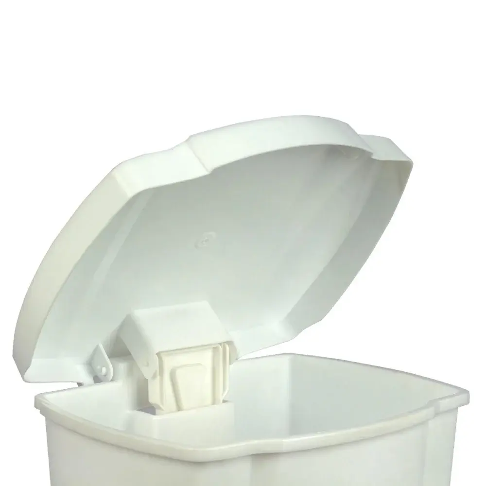 Lixeira resistente e balanceada branca 17L Perfect — fotografia 8