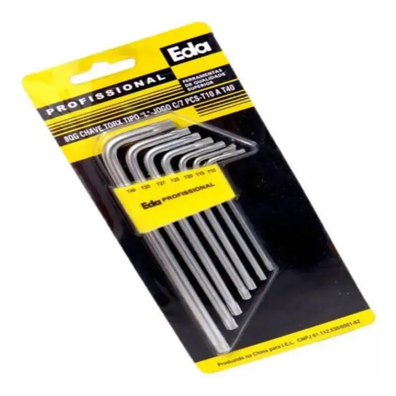 Jogo de Chave Torx com 7 Peças T10 à T40 8QG c/ Guia EDA — fotografia 3