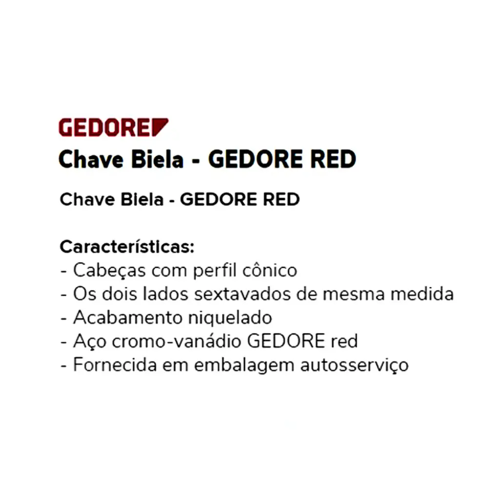 Chave biela l 19MM 330151 | R01800019 gedore red — fotografia 5