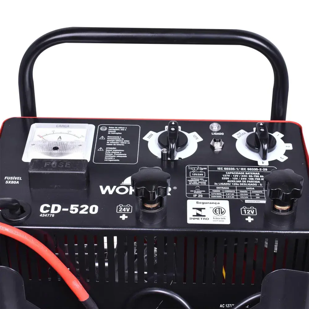Carregador de baterias CD-520 60HZ bivolt Worker — fotografia 6