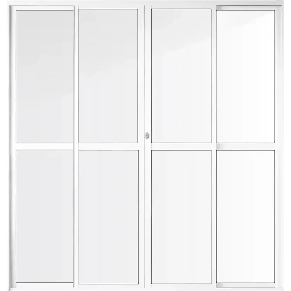 Porta balcão spp em alumínio br 4 folhas vl 210X200CM Aluvid — fotografia 4
