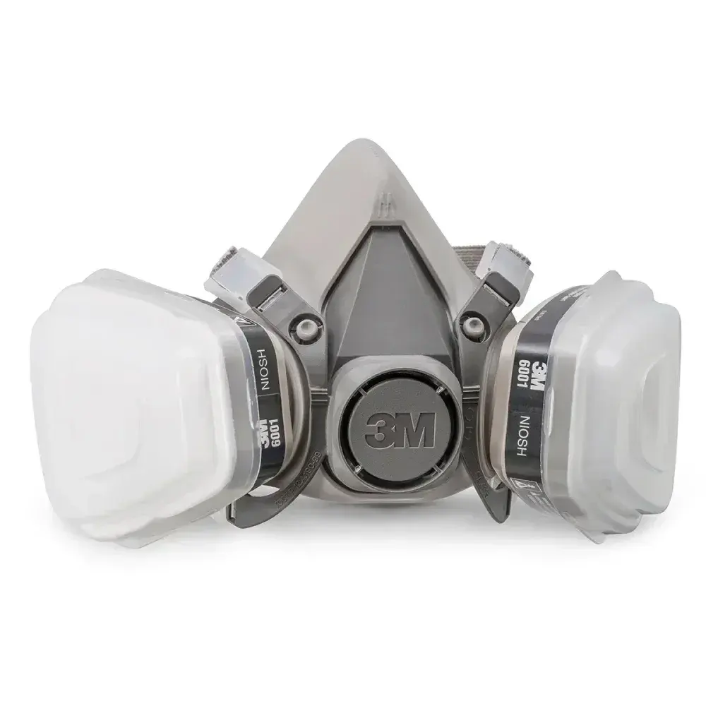 Kit respirador semi facial para pintura com 2 filtros 3M — fotografia 3