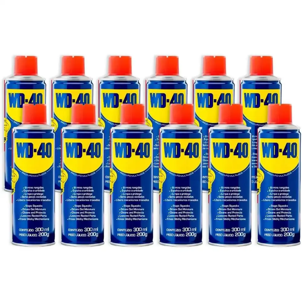 Desengripante spray industrial 300 ML com 12 unidades Wd-40