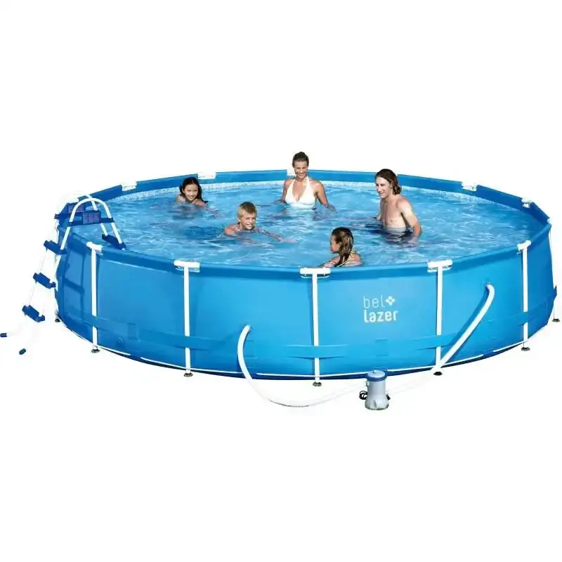 Piscina com Armação 13.000 Litros 457 x 91 CM com Filtro, Cobertura, Forro e Escada BEL 220 V BEL FIX — fotografia 2