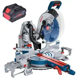 Serra 1/2 esquadria 12 POL 18V GCM 18V-305 GDC bateria 8 ah GBA procore Bosch — fotografia 2