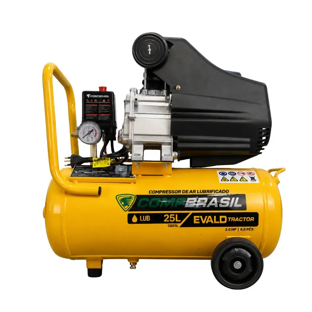 Compressor port. LUB 8,6 PES 2,0HP 25L evald tractor Compbrasil 110 V