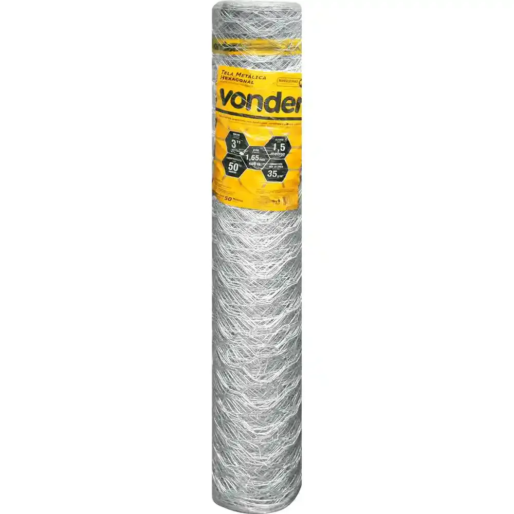 Tela hexagonal mangueirão 3 polegadas x 16 x 1,5 x 50 metros VONDER — fotografia de referência