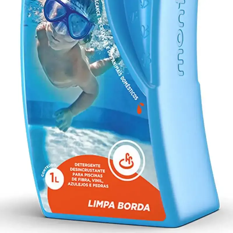Limpa borda para piscina e hidrotaques 1 litro com 5 unidades Montreal — fotografia 4
