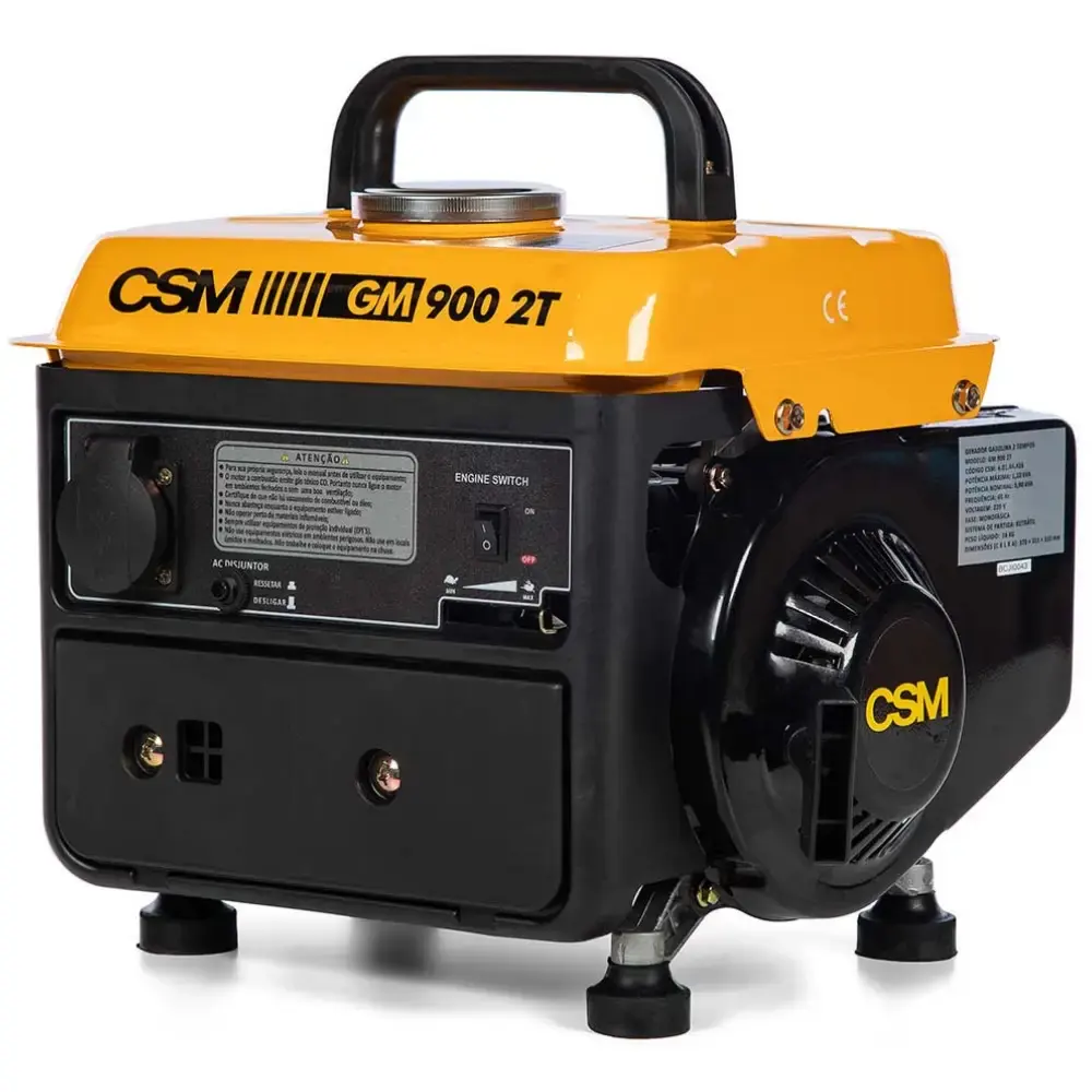 Gerador a gasolina 0,90 KVA 2 tempos monofásico GM-900 CSM 110 V