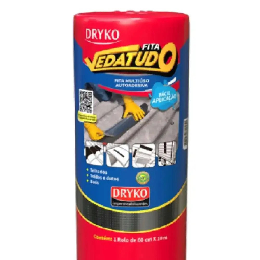 Fita Autoadesiva Asfáltica Vedatudo 60 CM x 10 Metros DRYKO — fotografia 4
