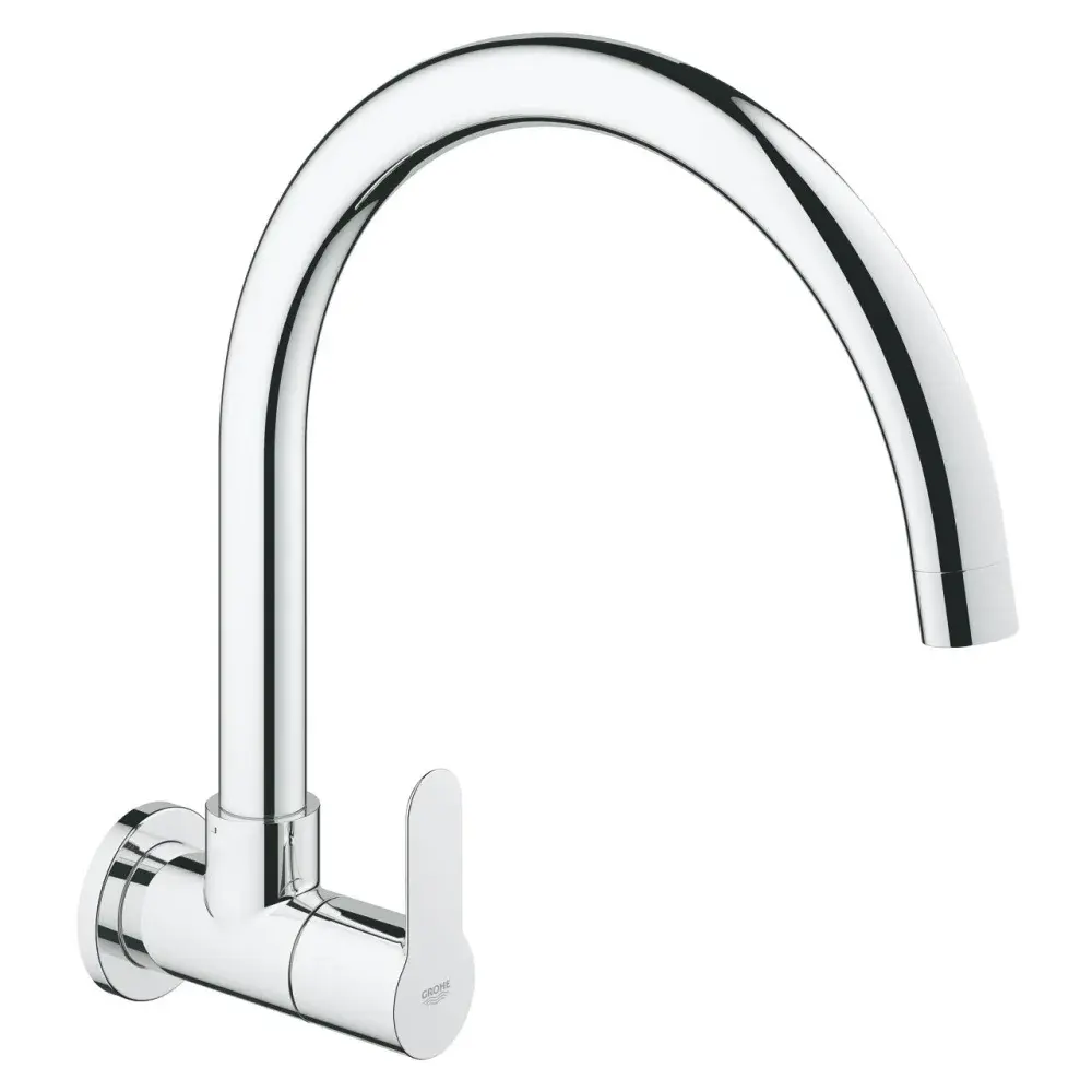 Torneira cozinha parede bica alta cromado bauedge Grohe