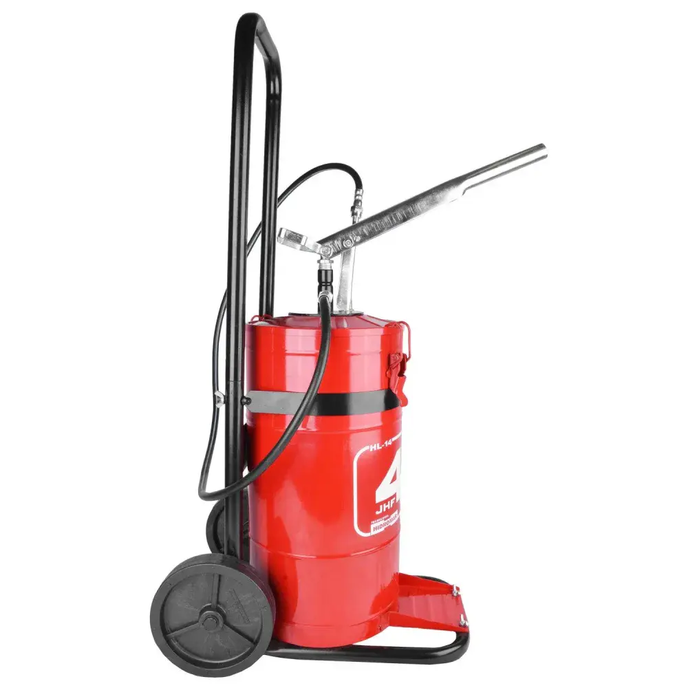 Engraxadeira manual com carrinho HL14 capacidade 14 kg hydronlubz Jhf4x — fotografia 3