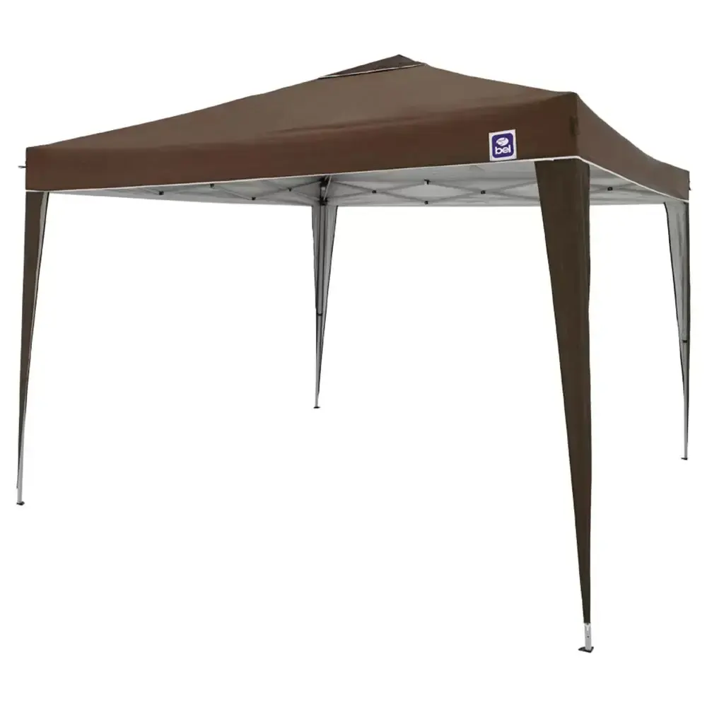 Tenda gazebo 3X3 metros dobrável articulada e sanfonada marrom 331300 BEL — fotografia de referência