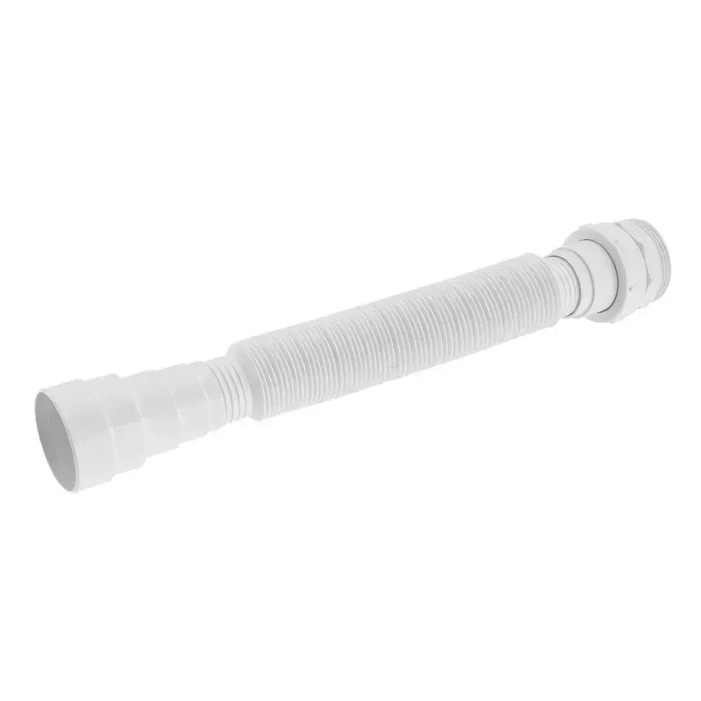 Sifão sanfonado extensivo de plástico branco 710MM Liege — fotografia 2
