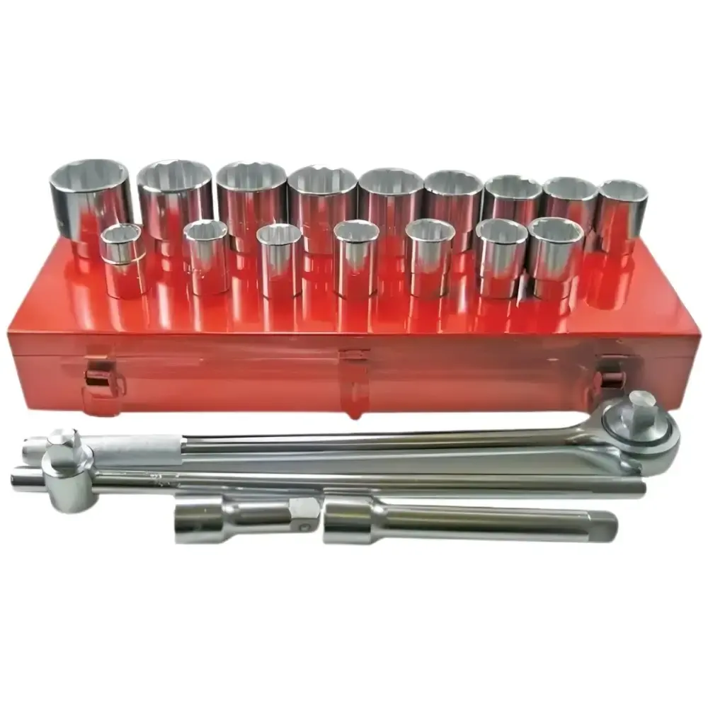 Jogo de soquete estriados 3/4 POL de 19 a 50 MM kit com 20 peças MTX — fotografia 3