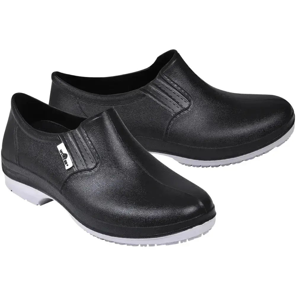 Sapato de pu bidensidade preto antiderrapante N°33 Worker — fotografia 5