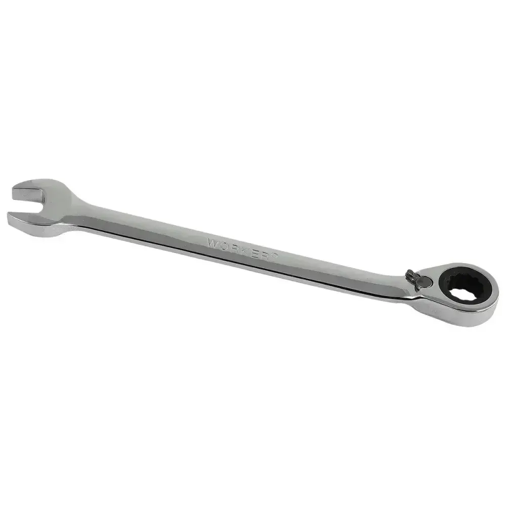 Chave combinada com catraca reversível cromado 13MM Worker — fotografia 4